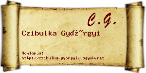 Czibulka Györgyi névjegykártya