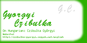 gyorgyi czibulka business card